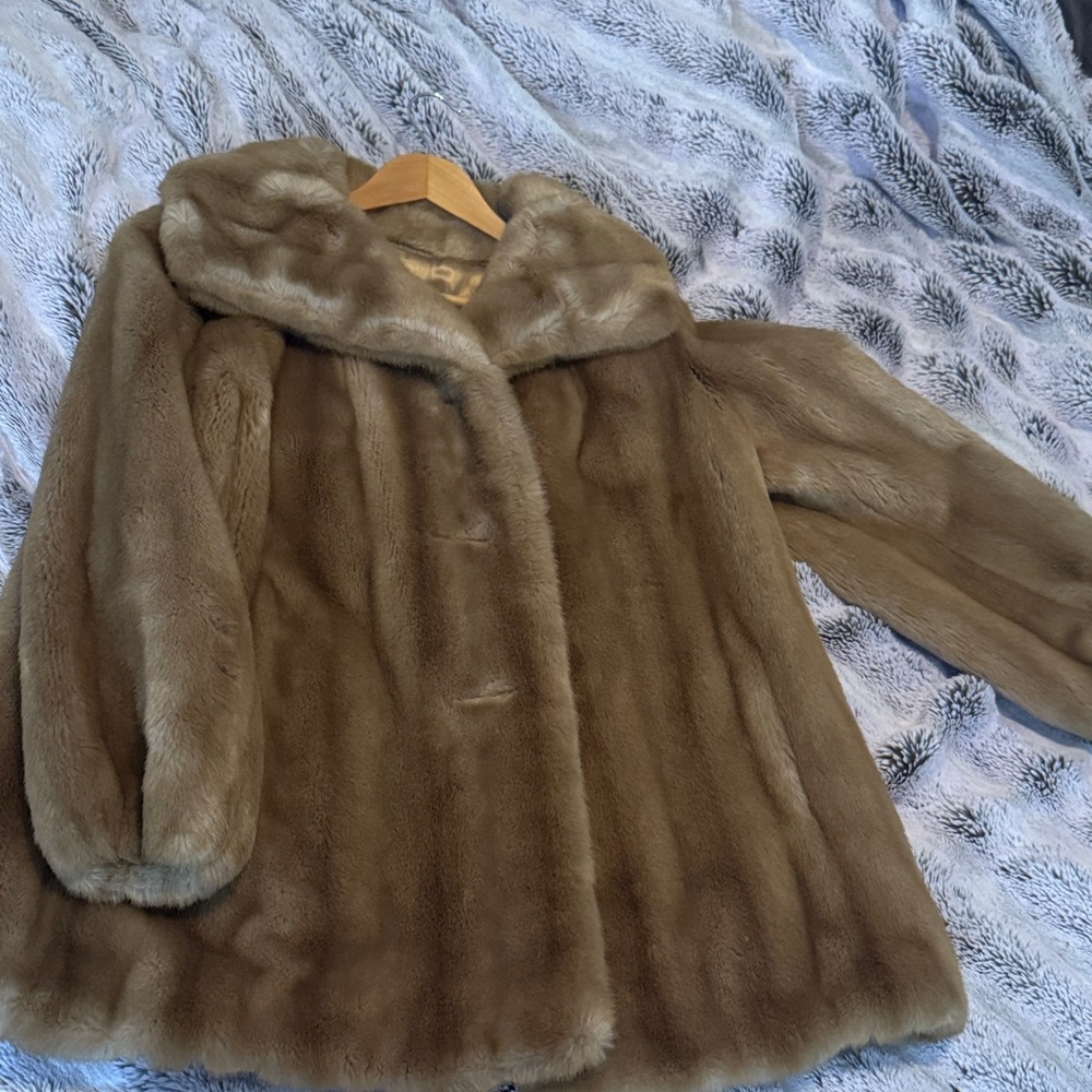 Brown Faux Fur Coat